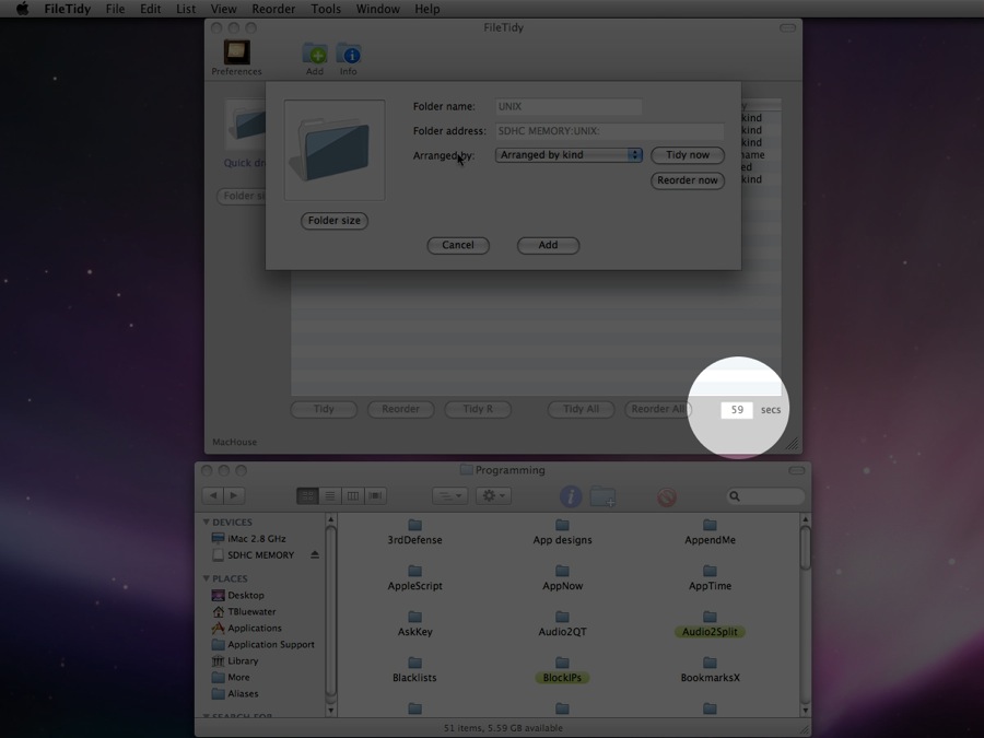 Mac software FileTidy
