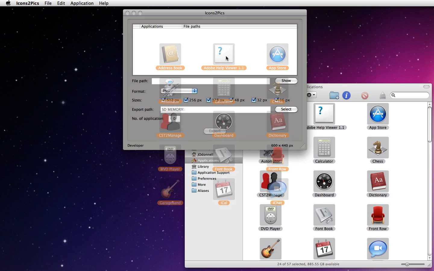 Mac software Icons2Pics