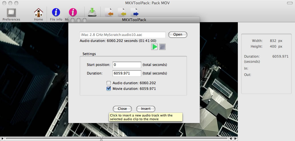 Mac software MKVToolPack Matroska